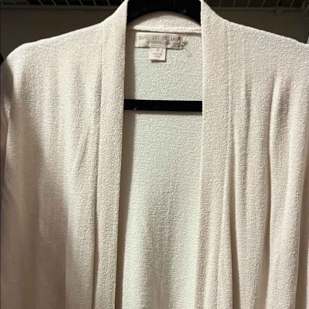 Barefoot Dreams Ivory Open-Front Cardigan